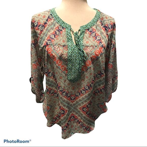 Fig & Flower Multi-color blouse - Picture 1 of 9